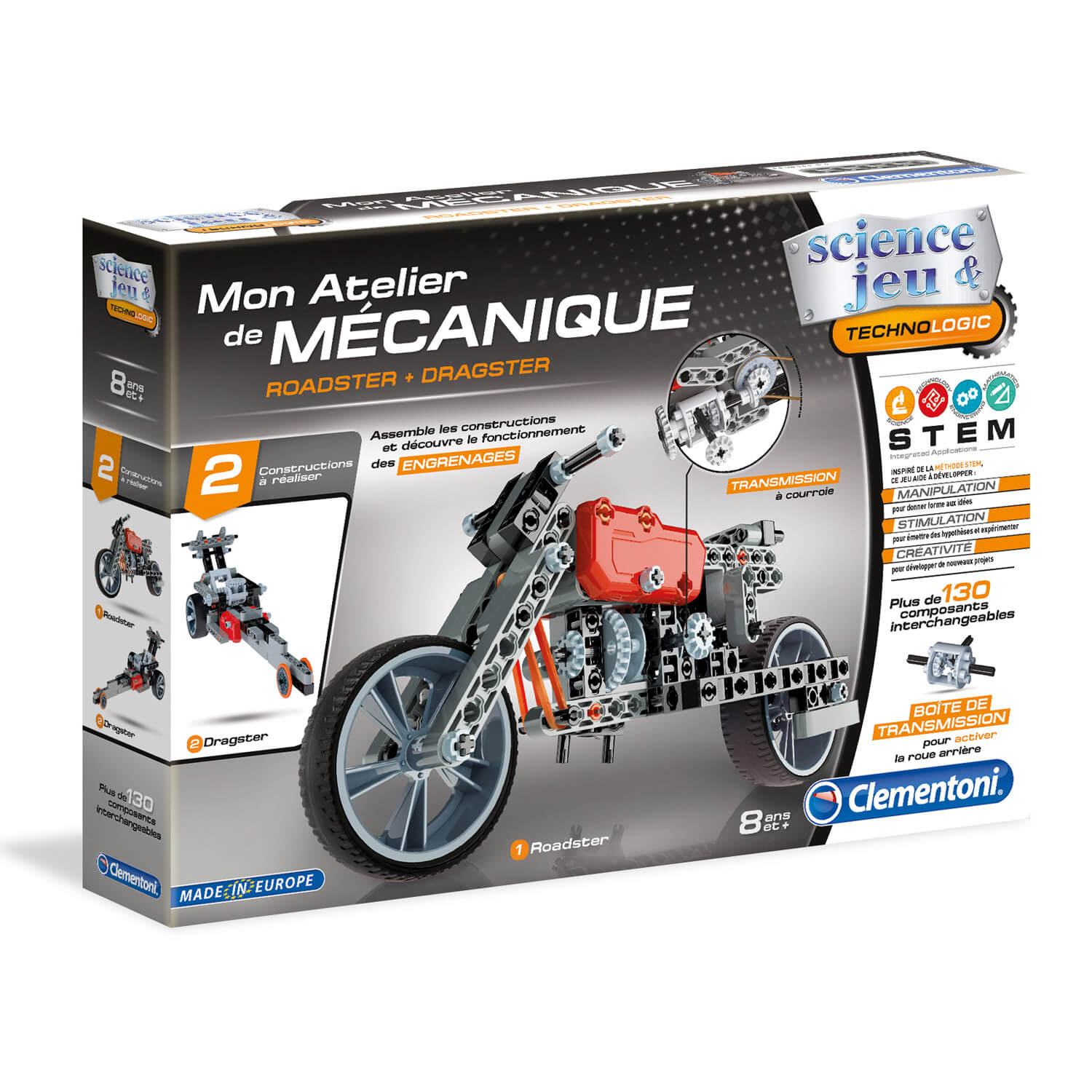 Atelier Mécanique : Roadster et Dragster - Jeux et jouets Clementoni -  Avenue des Jeux