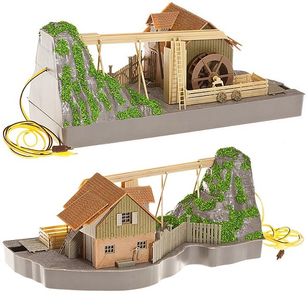 Faller – Moulin De Scierie F130229 – Maquette Ferroviaire H0 Avec Roue à Eau Animée, Dès 14 Ans