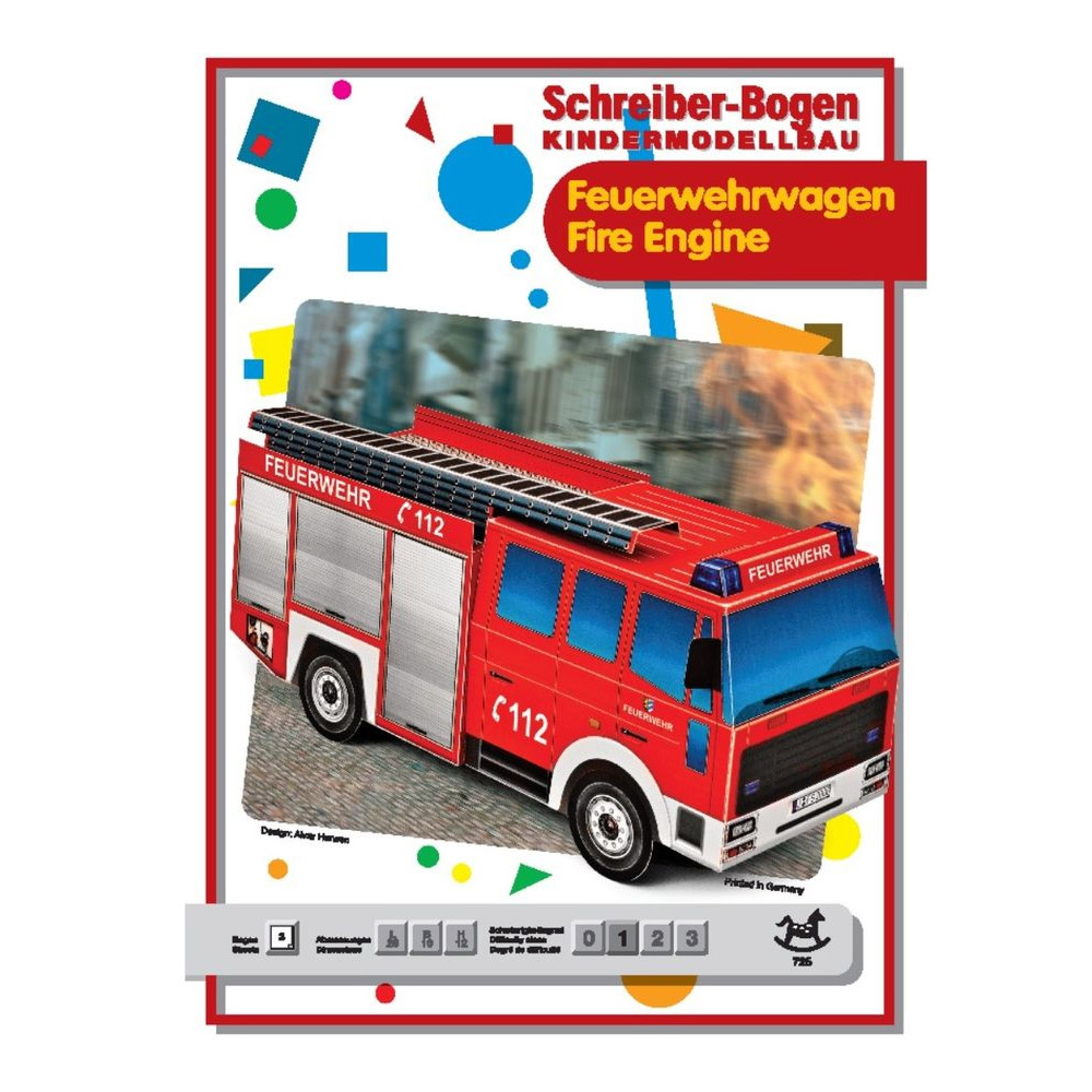 Camion de pompiers XXL en carton 