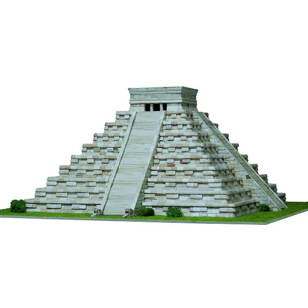 maquette en cã©ramique : pyramide de kukulcan, mexique