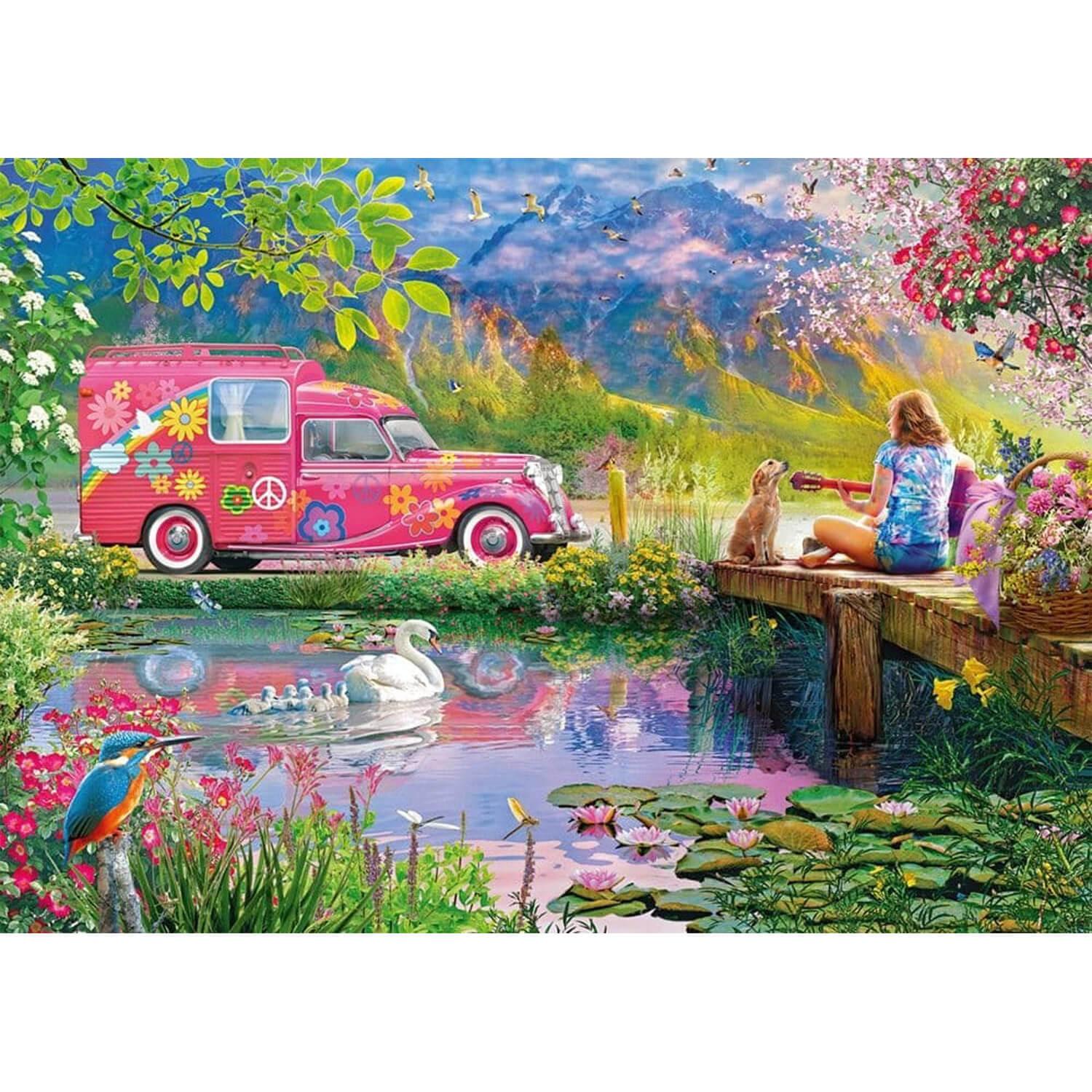Puzzle en bois de 2000 pièces, 99,1 x 69,8 cm, peinture de paysage