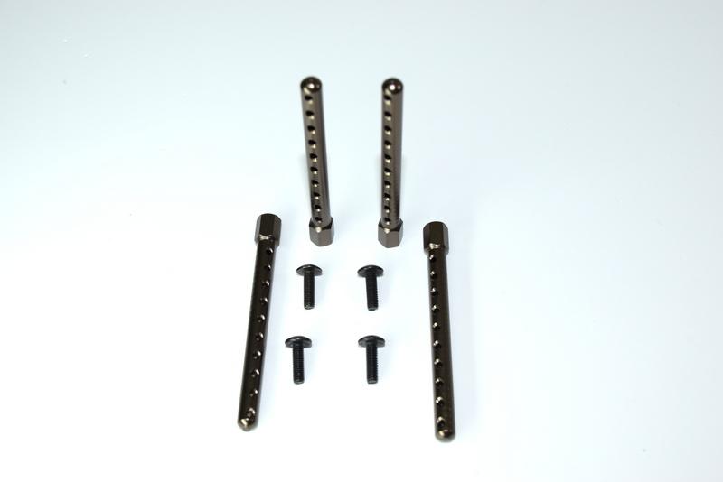 Tamiya Lunchbox Aluminium Supports De Carrosserie Verts Lot De 4 - Pièces Précises