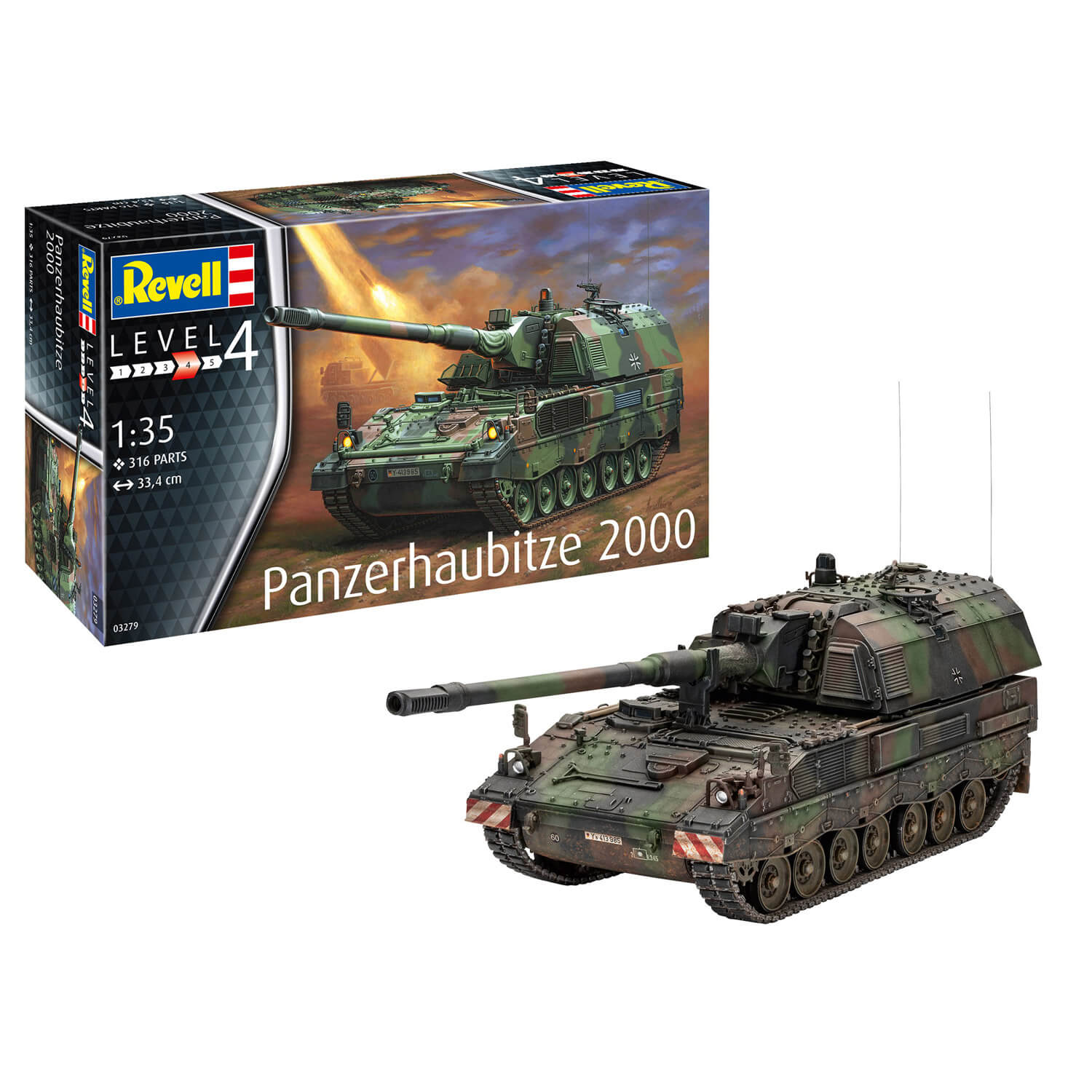 Bausatz Kit Revell 03121 in 1:72 boxed! Panzer Haubitze Tank Howitzer 2000 