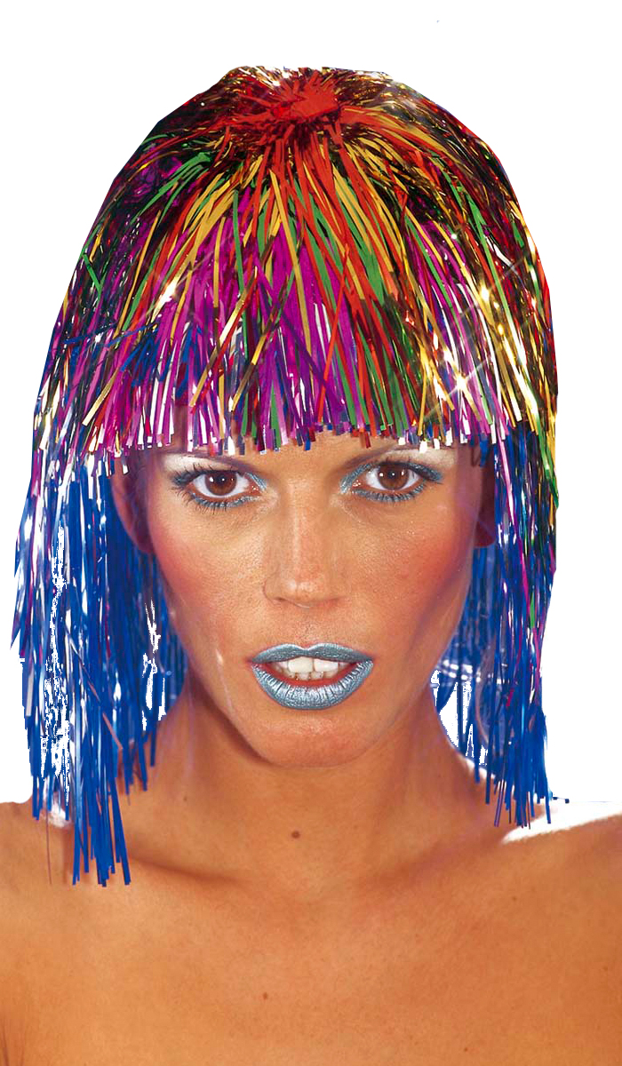 Perruque Disco Femme Lamée Multicolore - Jour de Fête - Perruques -  Accessoires