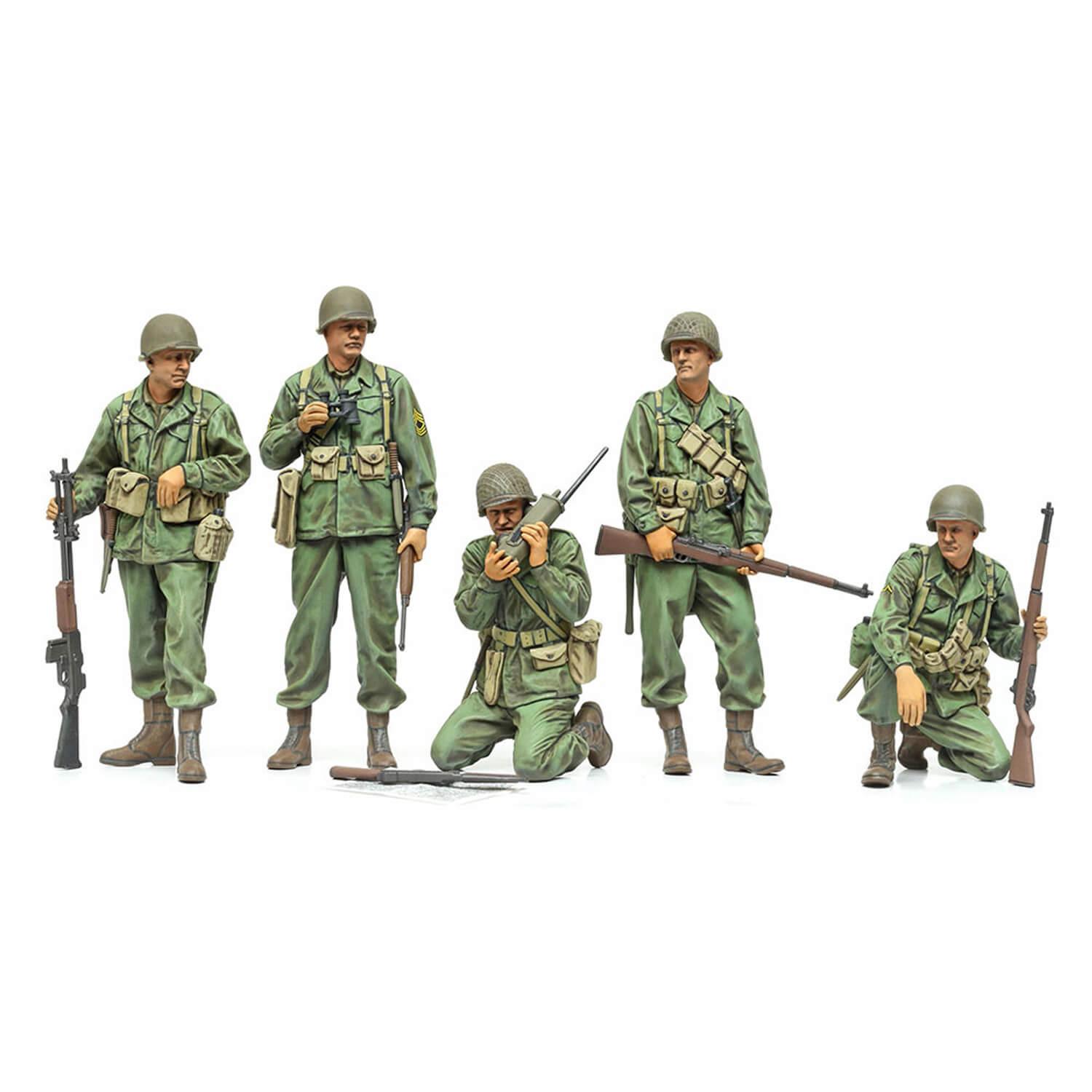 figurines militaires : groupe d'ã©claireurs u.s. seconde guerre mondiale