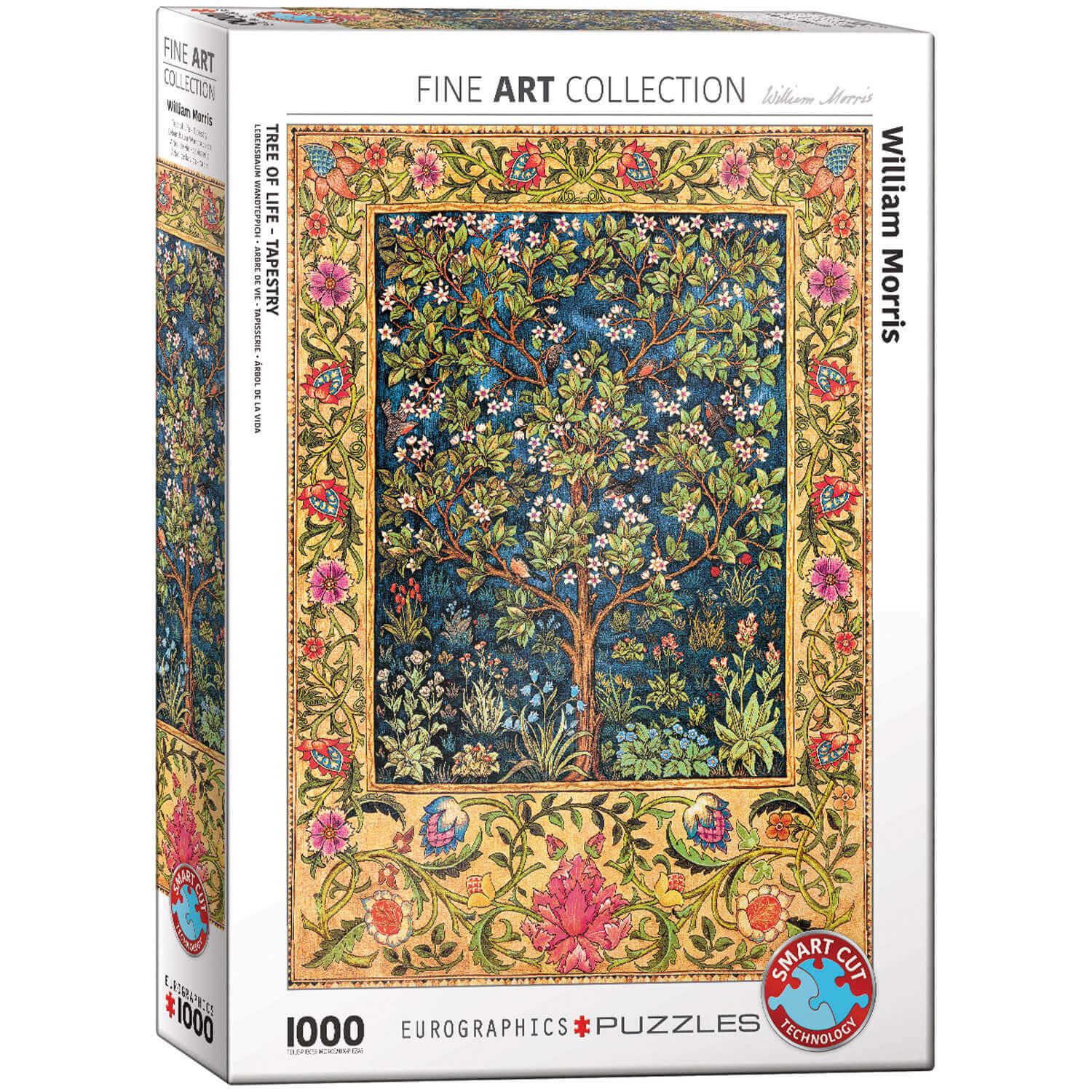 Puzzle 1000 pièces : Tapisserie de l'arbre de vie, William Morris - Jeux et  jouets Eurographics - Avenue des Jeux