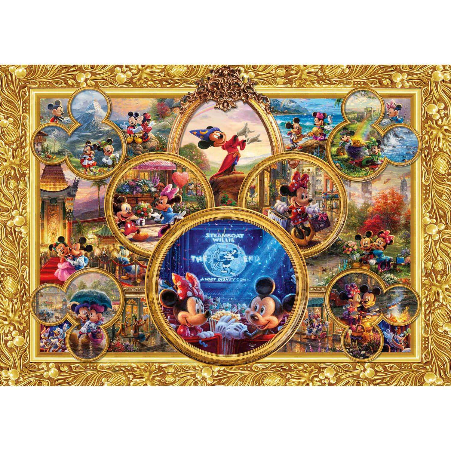 Puzzle 2000 pièces : Thomas Kinkade : Mickey et Minnie, Collage de rêve,  Disney - Schmidt - Rue des Puzzles