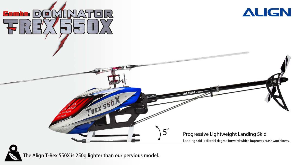 T-rex 550X Dominator Combo Align - Jeux et jouets Align CE