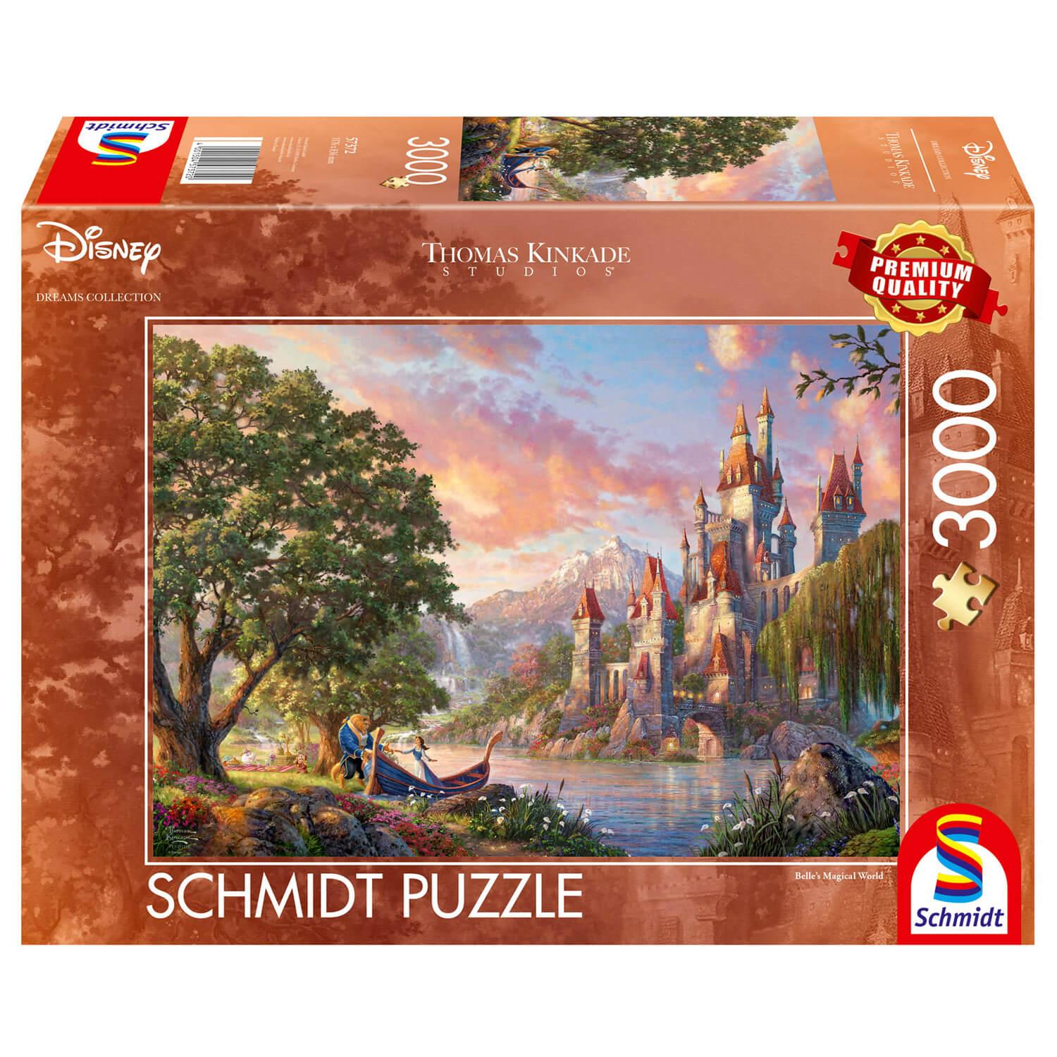 Puzzle 3000 pièces : Thomas Kinkade : Le monde magique de Belle, Disney -  Schmidt - Rue des Puzzles