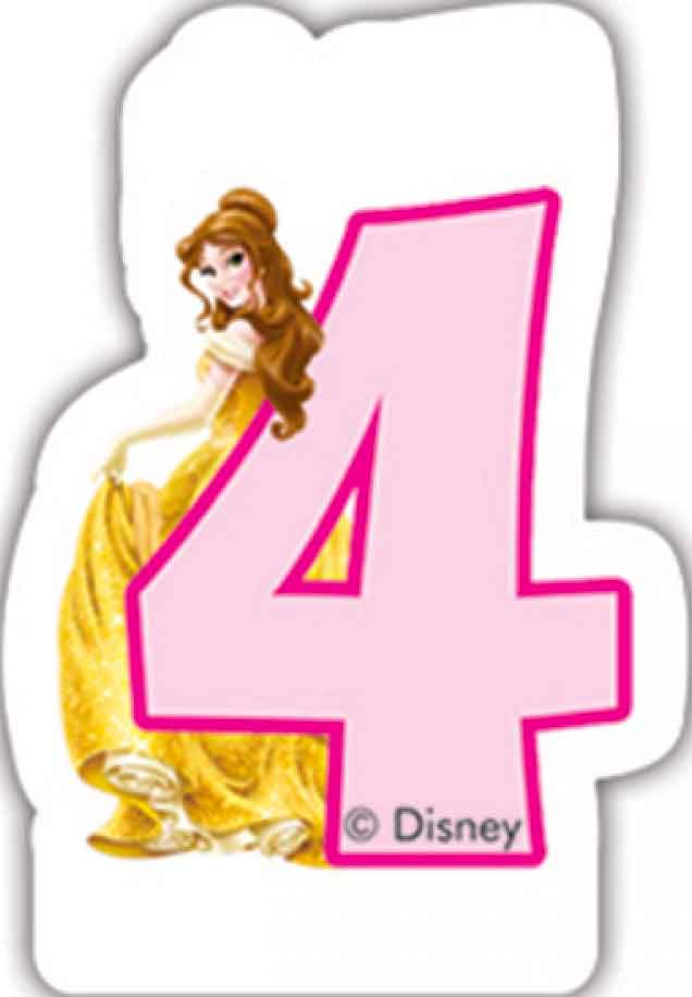 Bougie Anniversaire Princesse Disney Belle 4 Ans Animation Enfant Rue De La Fete