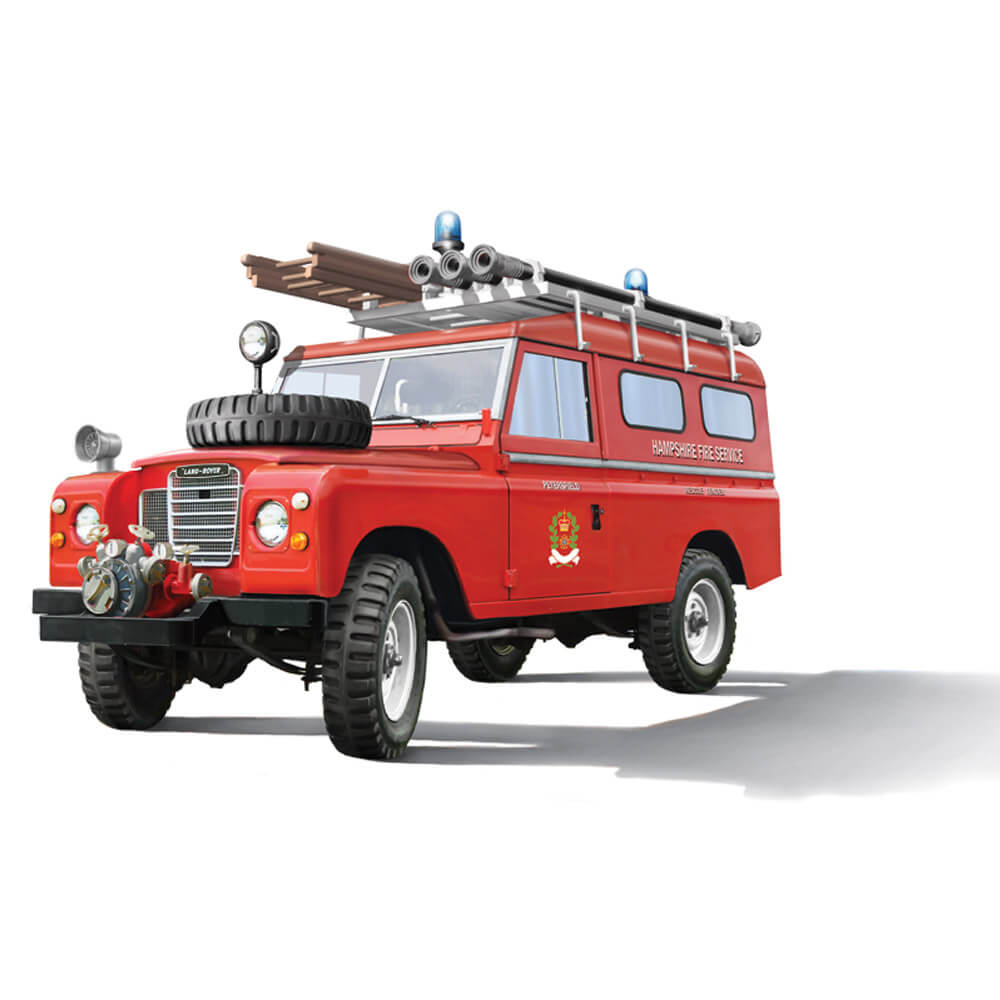Maquette véhicule pompiers : Land Rover Pompiers
