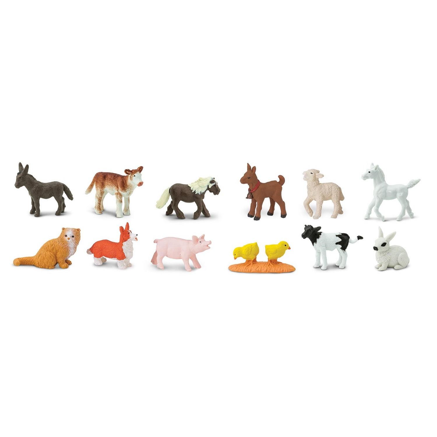 Lot de 12 figurines : BÃ©bÃ©s ferme
