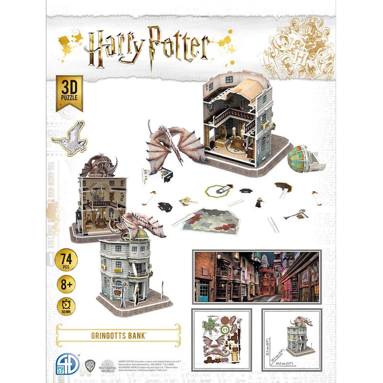 Puzzle 3D 74 pièces : Harry Potter : La banque de Gringotts - Jeux