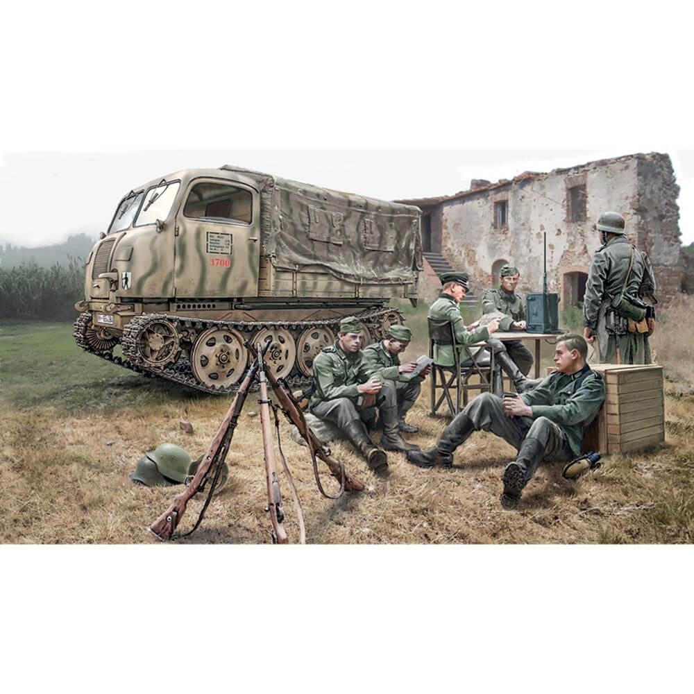 maquette vã©hicule militaire : steyr rso/01 avec soldats allemands