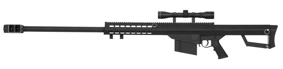 Réplique Sniper LT-20 à ressort M82 noir 1,5J + lunette 4x40