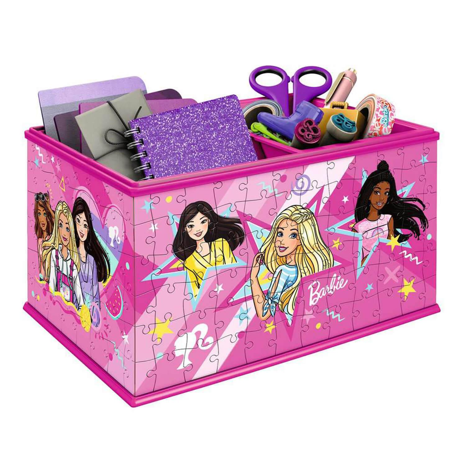 Puzzle 3D 216 pièces : Boite de rangement : Barbie - Ravensburger - Rue des  Puzzles