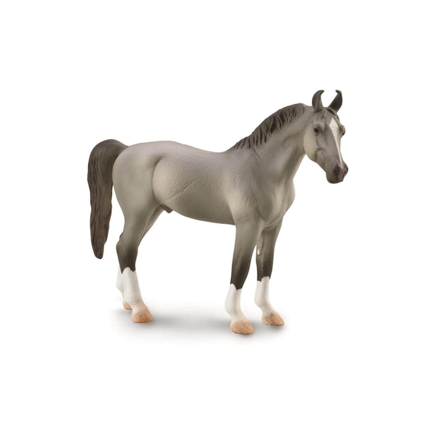 figurine cheval xl : ãtalon marwari gris