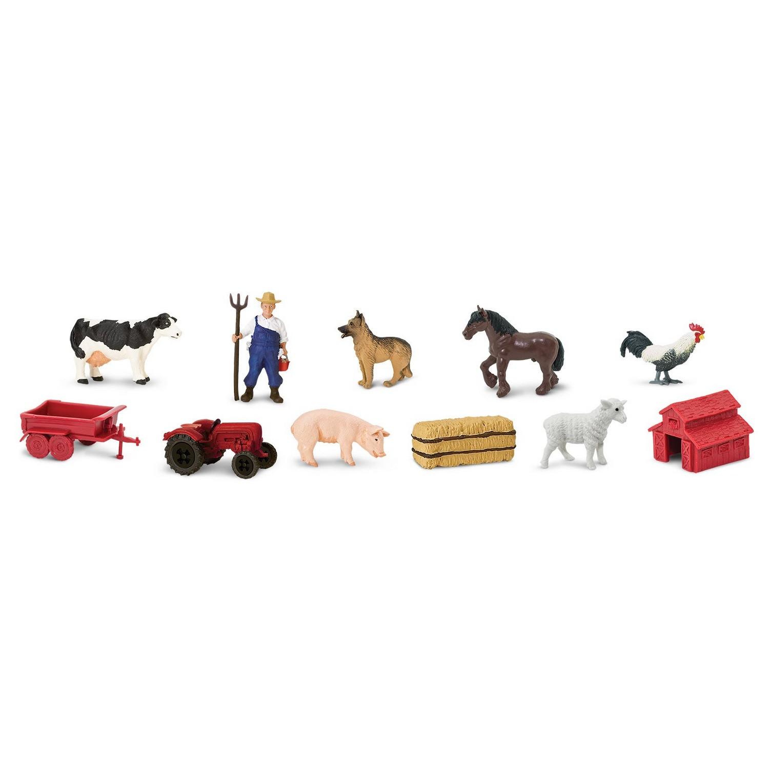 Lot de 12 figurines : A la ferme
