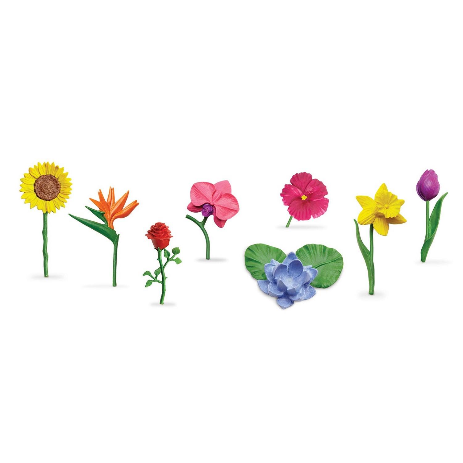 Lot de 8 figurines : Fleurs