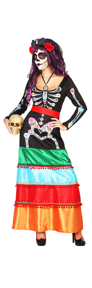 Costume - Robe Longue - Dia De Los Muertos