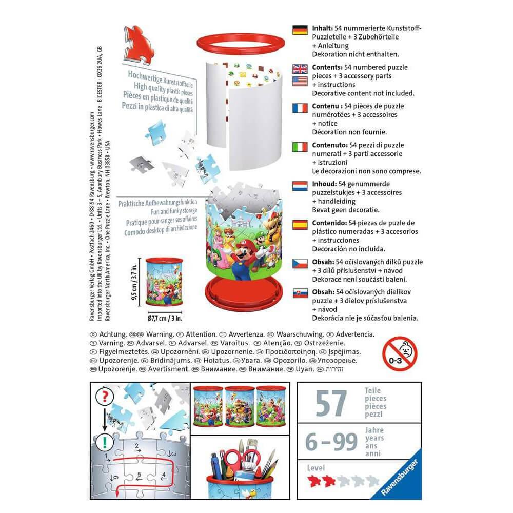 Puzzle 3D - 54 pièces : Pot à crayons : Super Mario - Ravensburger
