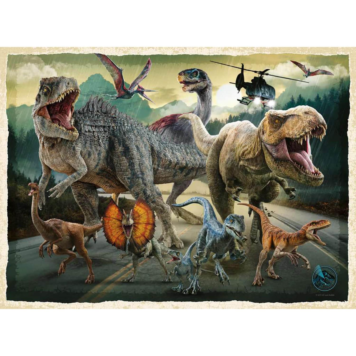 Puzzle 200 pièces XXL : L'univers de Jurassic World - Jeux et