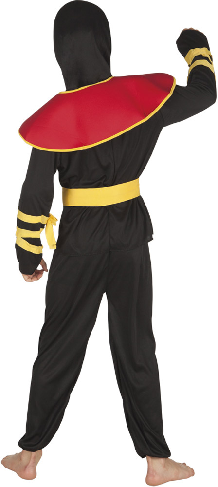 Déguisement Maître Ninja enfant (costume, carapace, ceinture, bracelets,  jambières, cagoule, bandeau) chez DeguizFetes.
