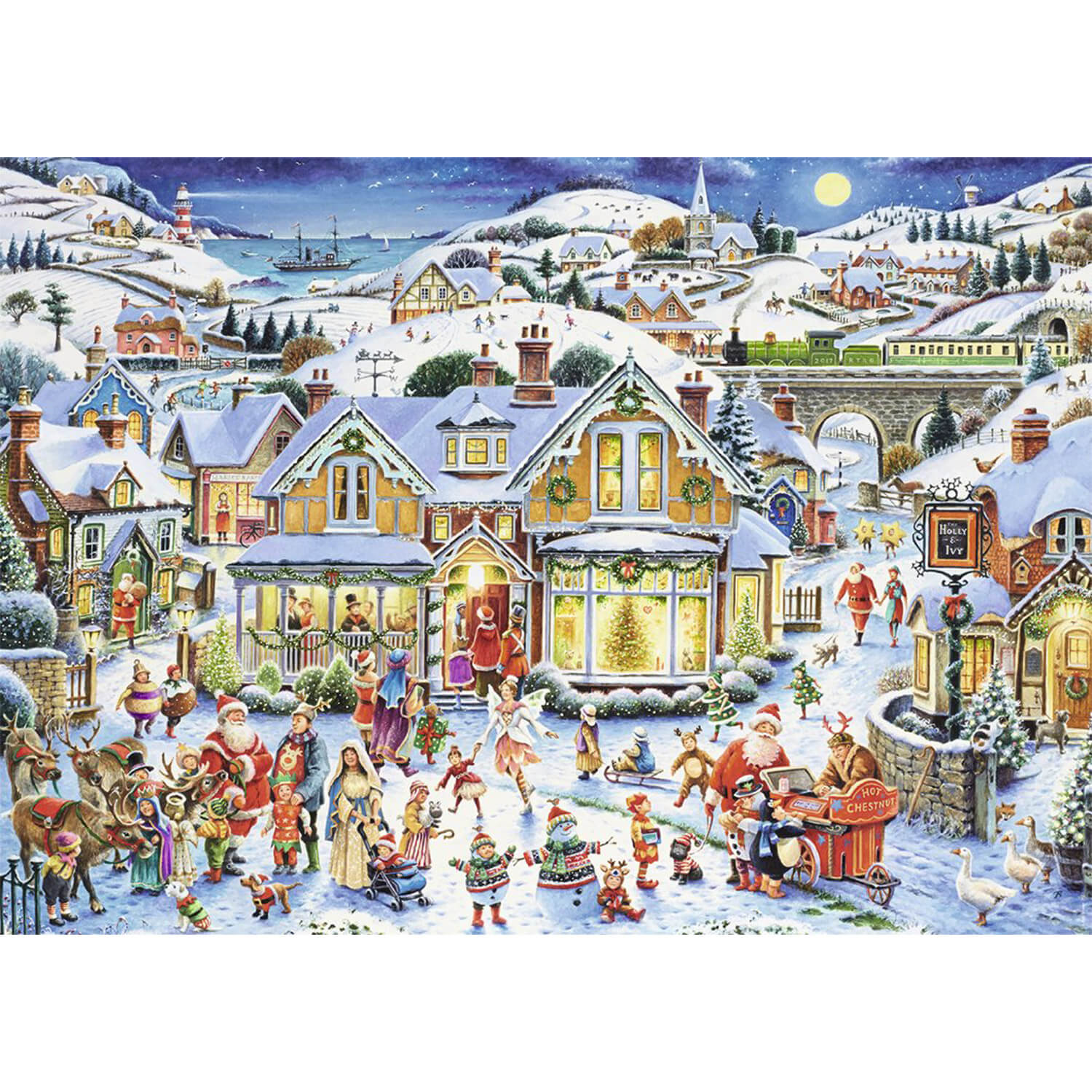 Nathan puzzles - Puzzle 1000 pièces - Nathan - La féérie de Noël