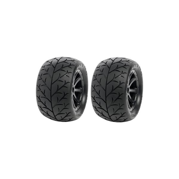 Tyre set pre-mounted Velocity 4.0, black rims 17mm Hex, fits REVO Medial Pro