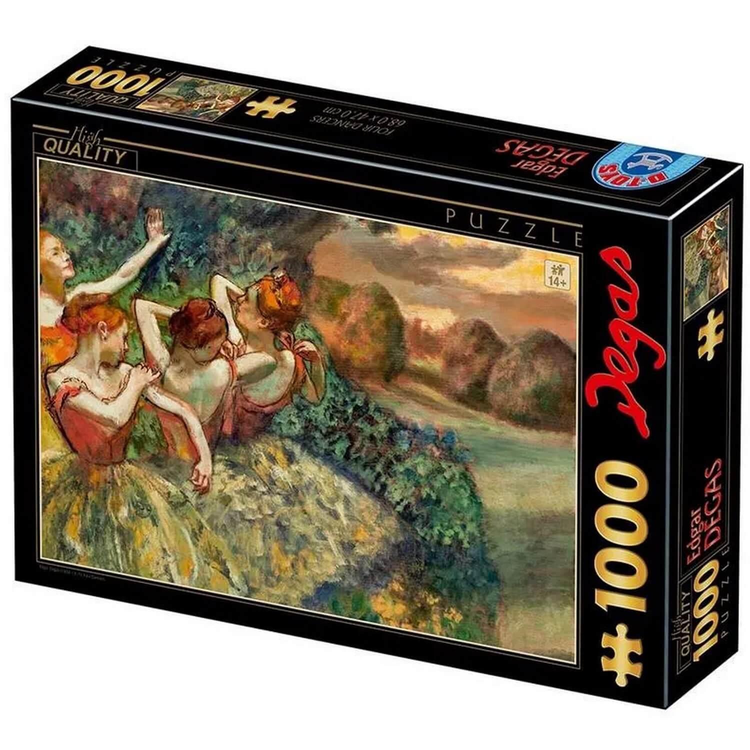 Puzzle 1000 pièces: Edgar Degas - 4 Danseurs