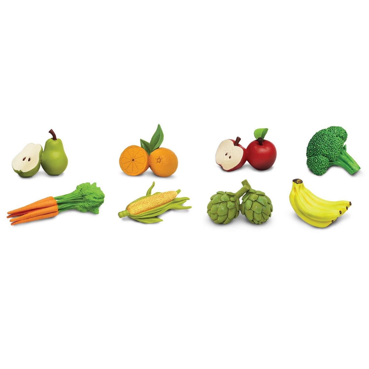 Lot de 8 figurines : Fruits et lÃ©gumes