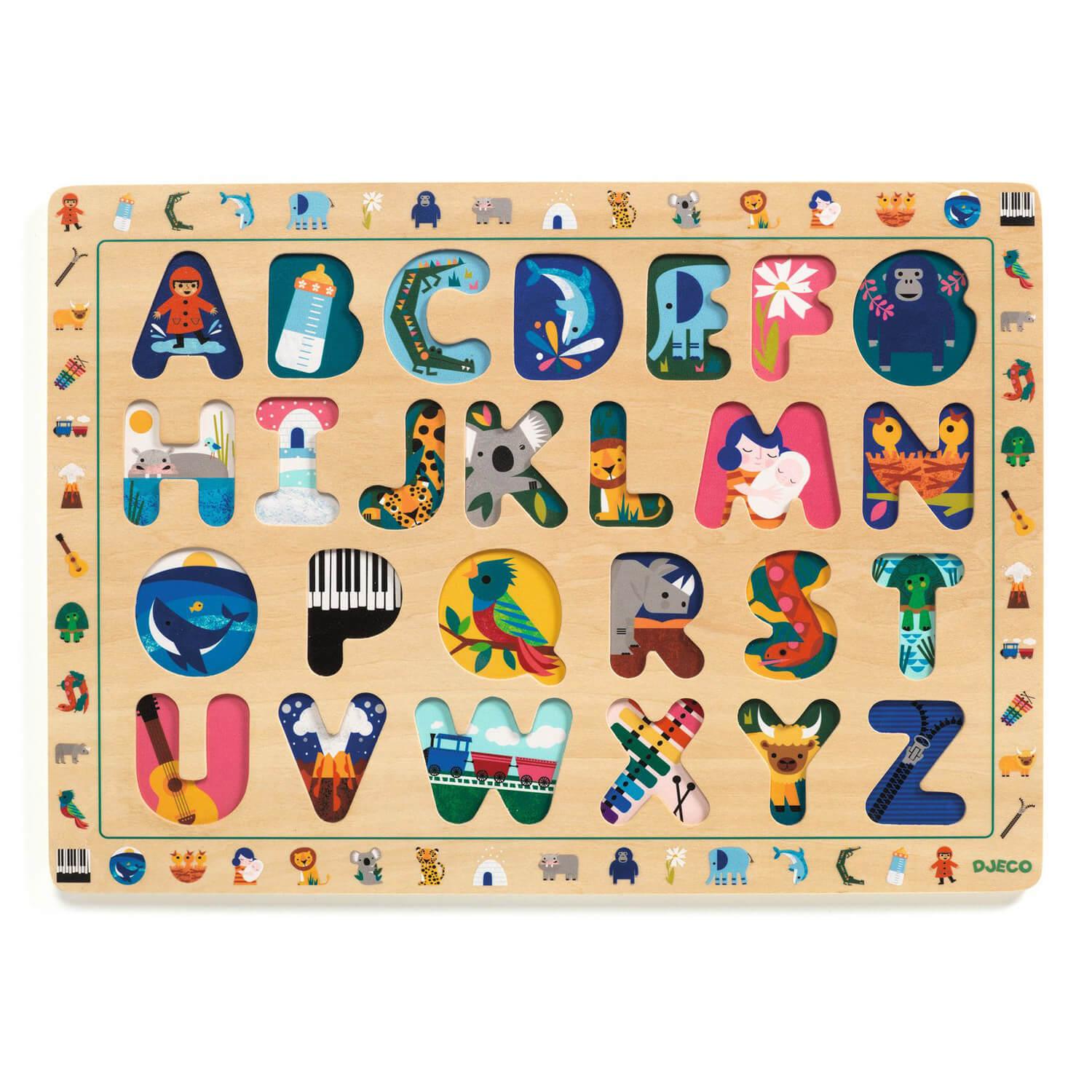 26 Alphabet en bois : éducatif et décoratif - Nos SuperHéros