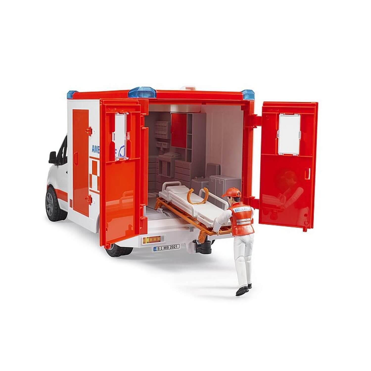 Figurine : Ambulancier et patient - Jeux et jouets Bruder - Avenue des Jeux