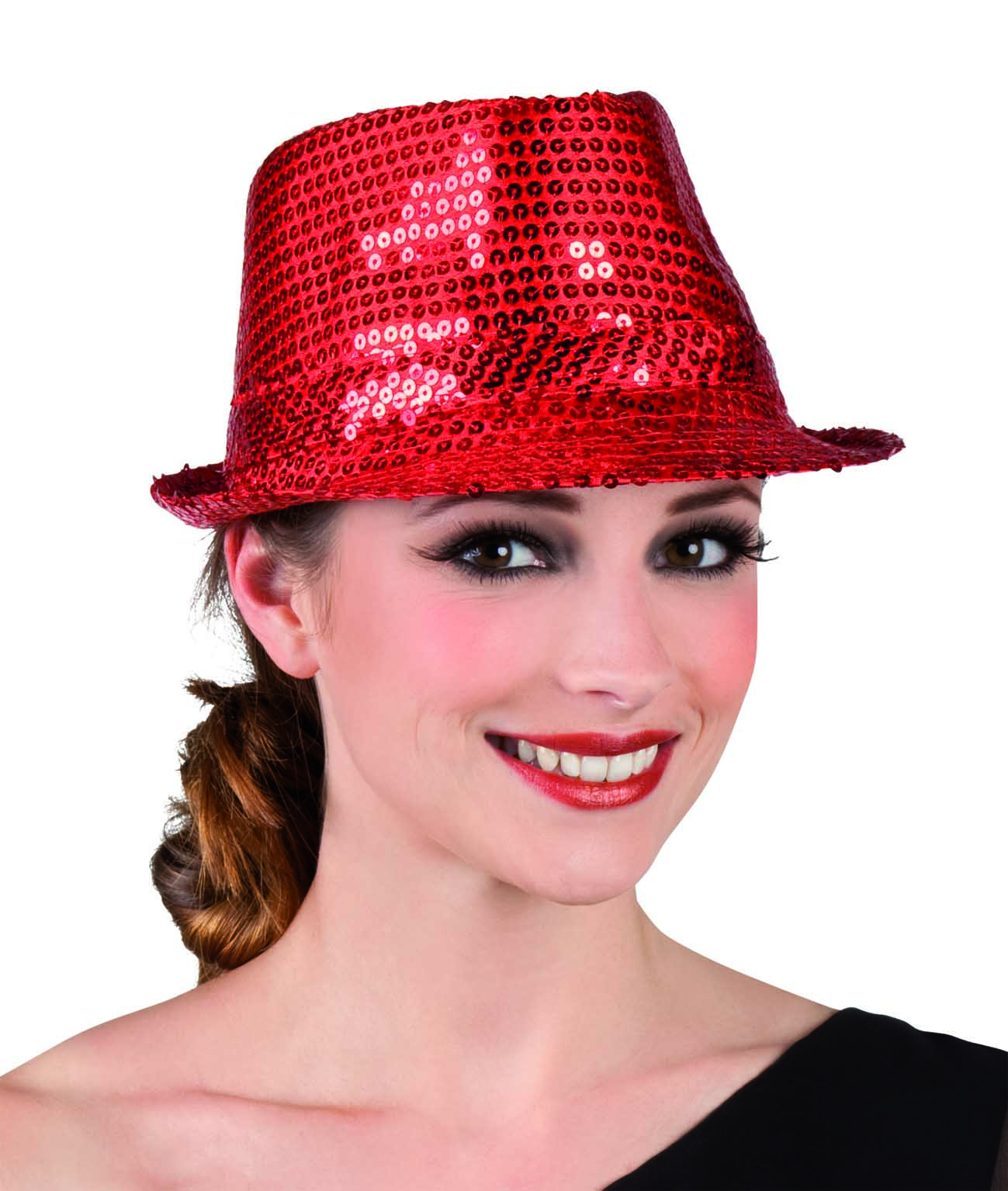 Chapeaux Popstar à Sequins Rouge