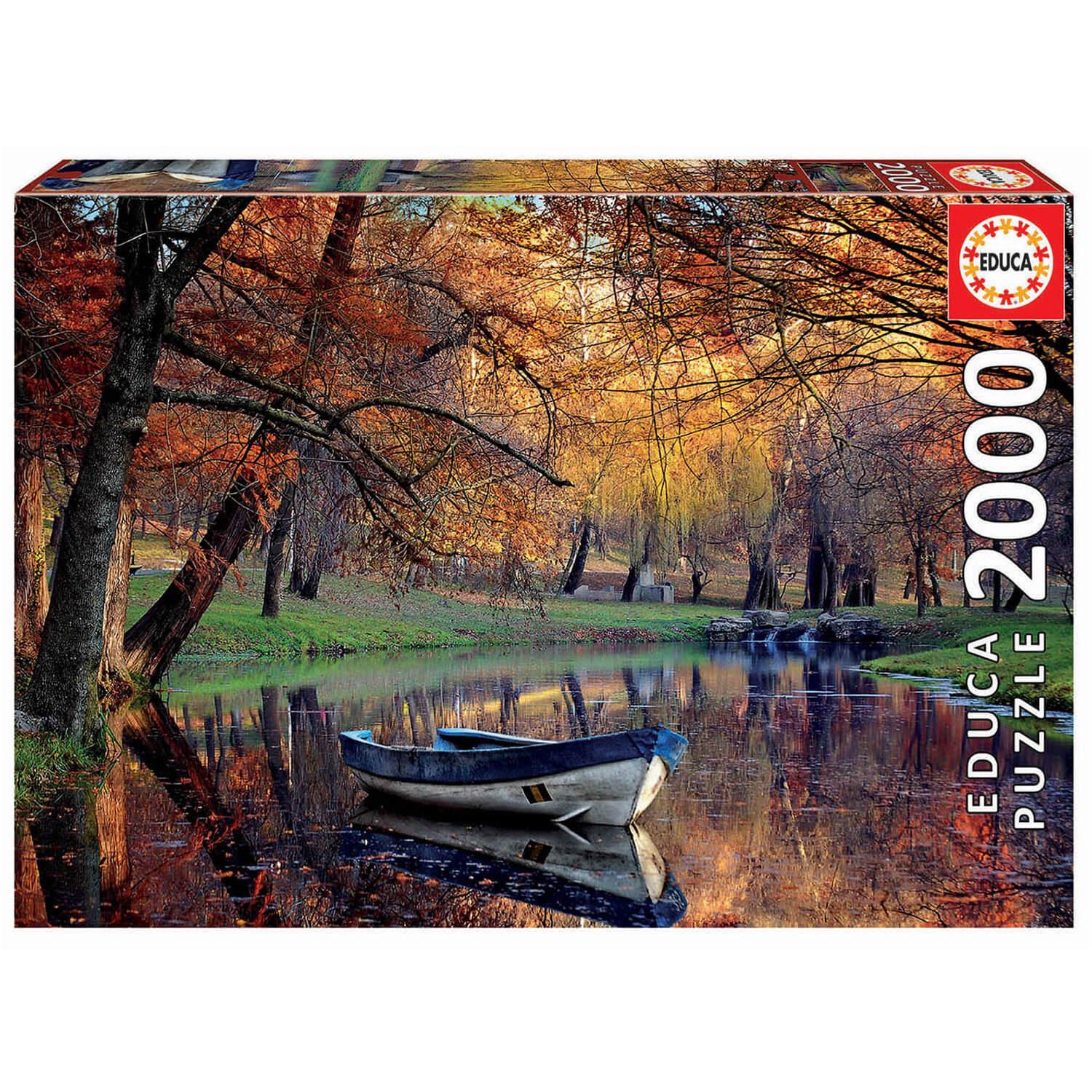 Puzzle 2000 pièces : Barque sur le lac - Educa - Rue des Puzzles