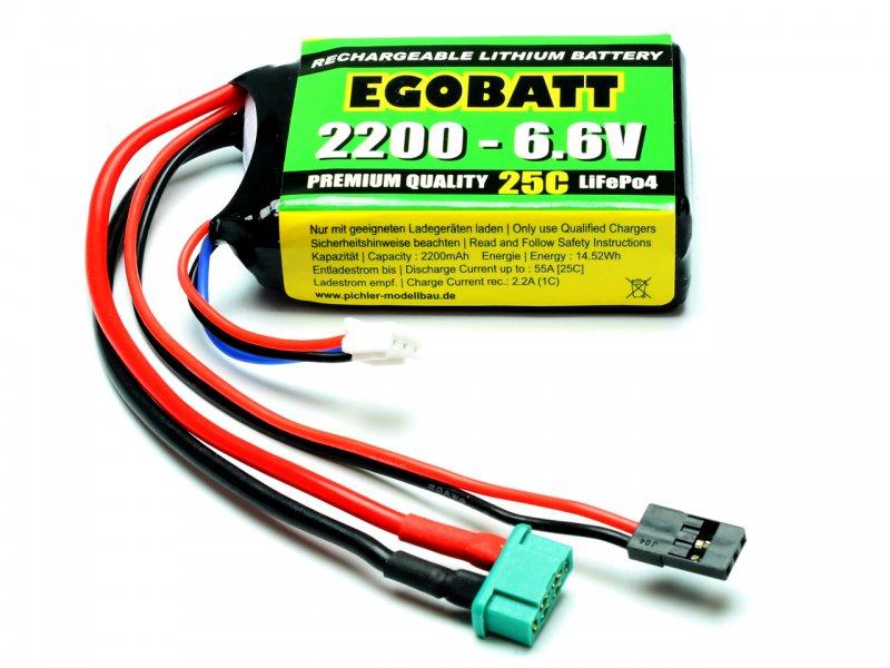 Accu LiFe EGOBATT 2200mah - 6.6v (25C) - JR/MPX