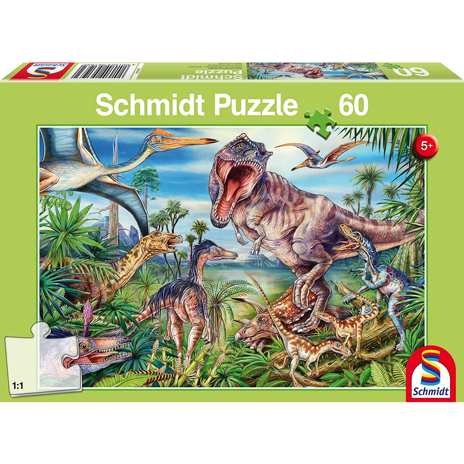 Puzzle 60 pièces : Chez les Dinosaures - Jeux et jouets Schmidt - Avenue  des Jeux