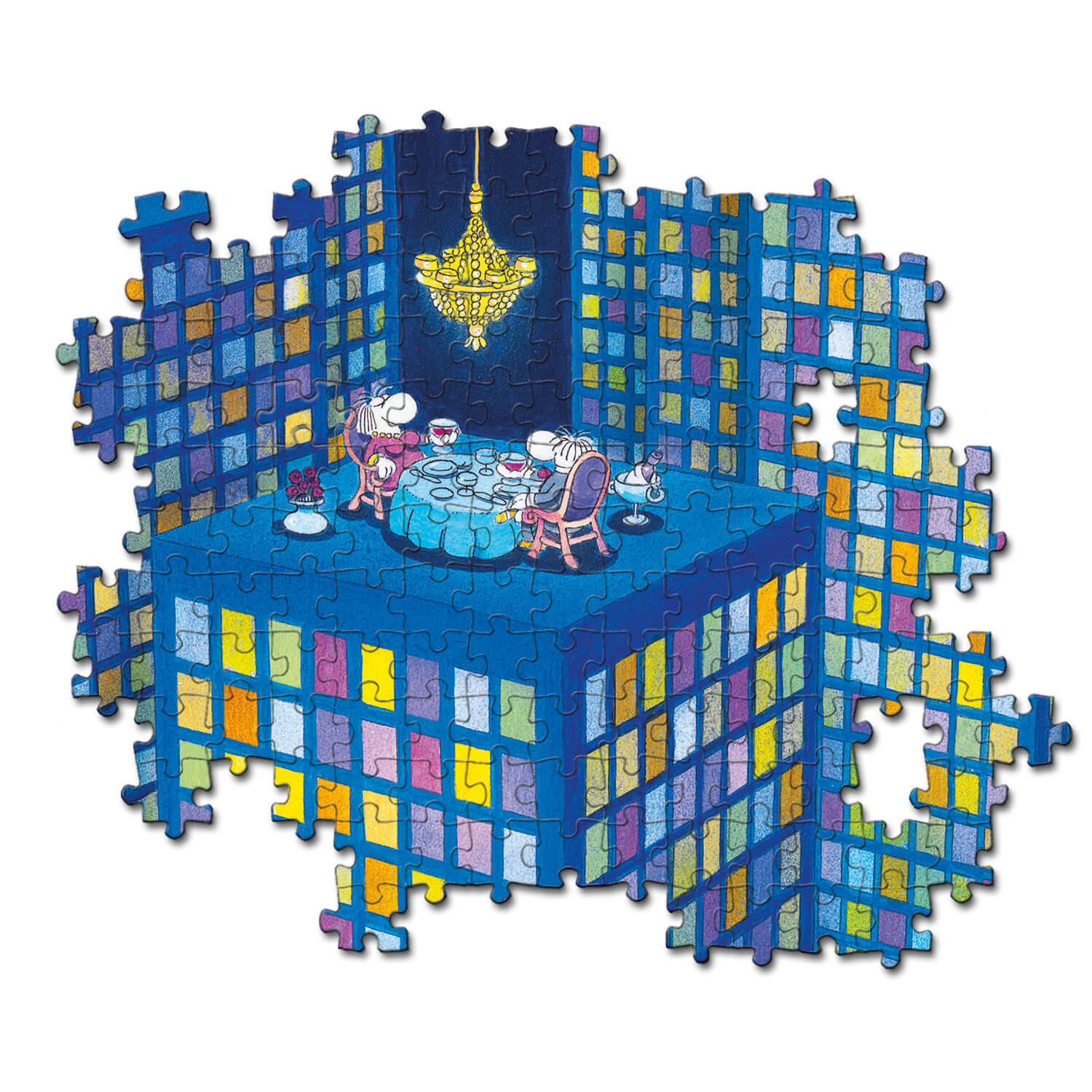 Puzzle 1000 pièces : Impossible puzzle : Mordillo - Clementoni - Rue des  Puzzles