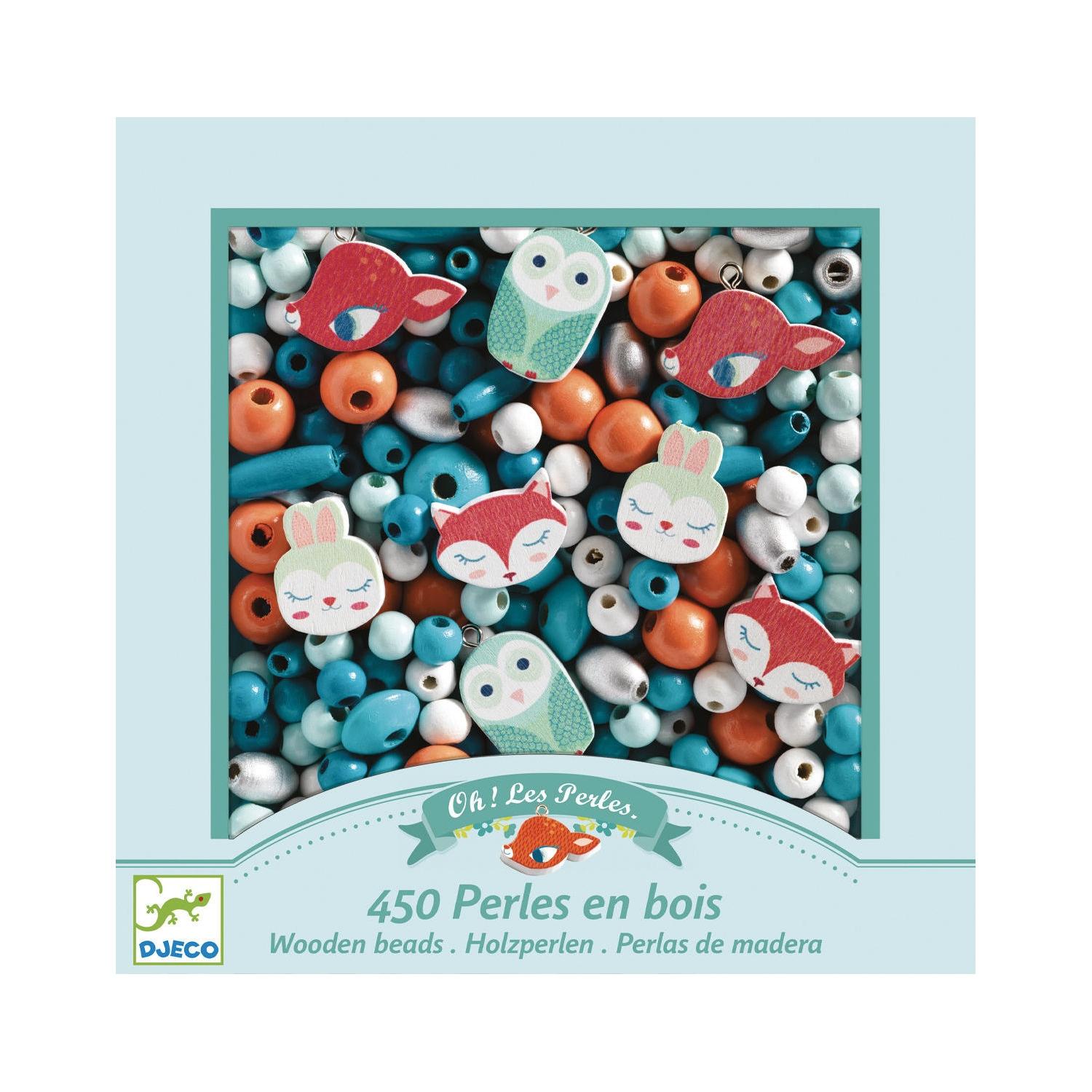 Perles bois : Petits animaux - Jeux et jouets Djeco - Avenue des Jeux