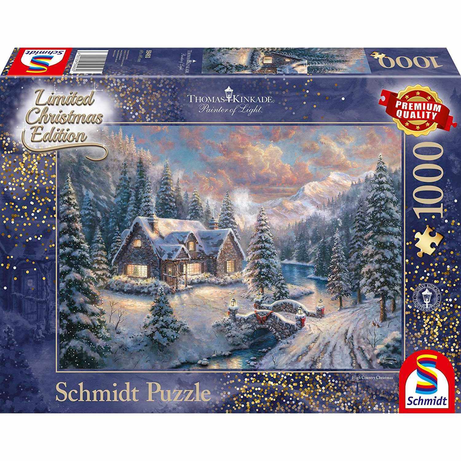 Schmidt 59492 Thomas Kinkade Am Weihnachtsabend 1000 Teile Puzzle 