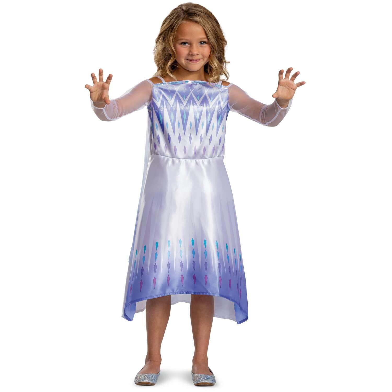 Deguisement De Luxe Reine des Neiges : Elsa + perruque 7/8 ans - Costume  Fille Disney - Enfant - Carnaval