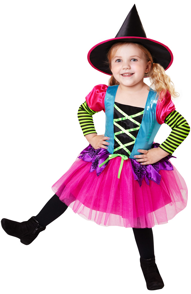 Déguisement De Sorcière - Fluo - Enfant