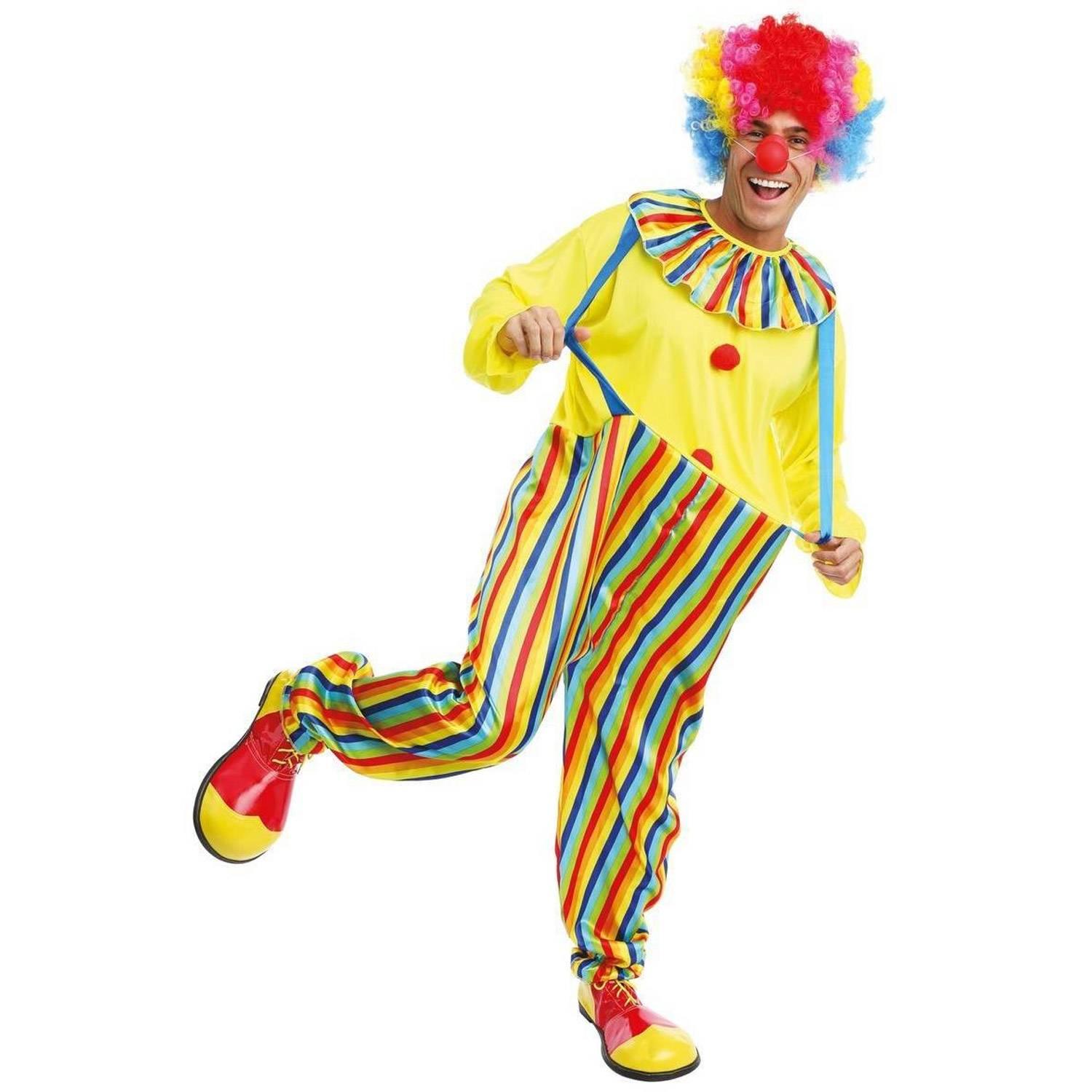 Deguisement de clown colore adulte taille S/M