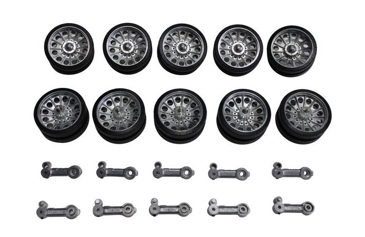 Set de roues métal et bras de suspensions T34 / T85 1/16