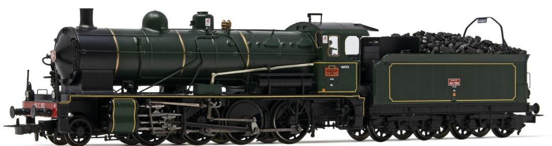 JOUEF SNCF locomotive à vapeur 140 C 362 avec tender 18 C 550 noir/vert avec lignes jaunes et anneau