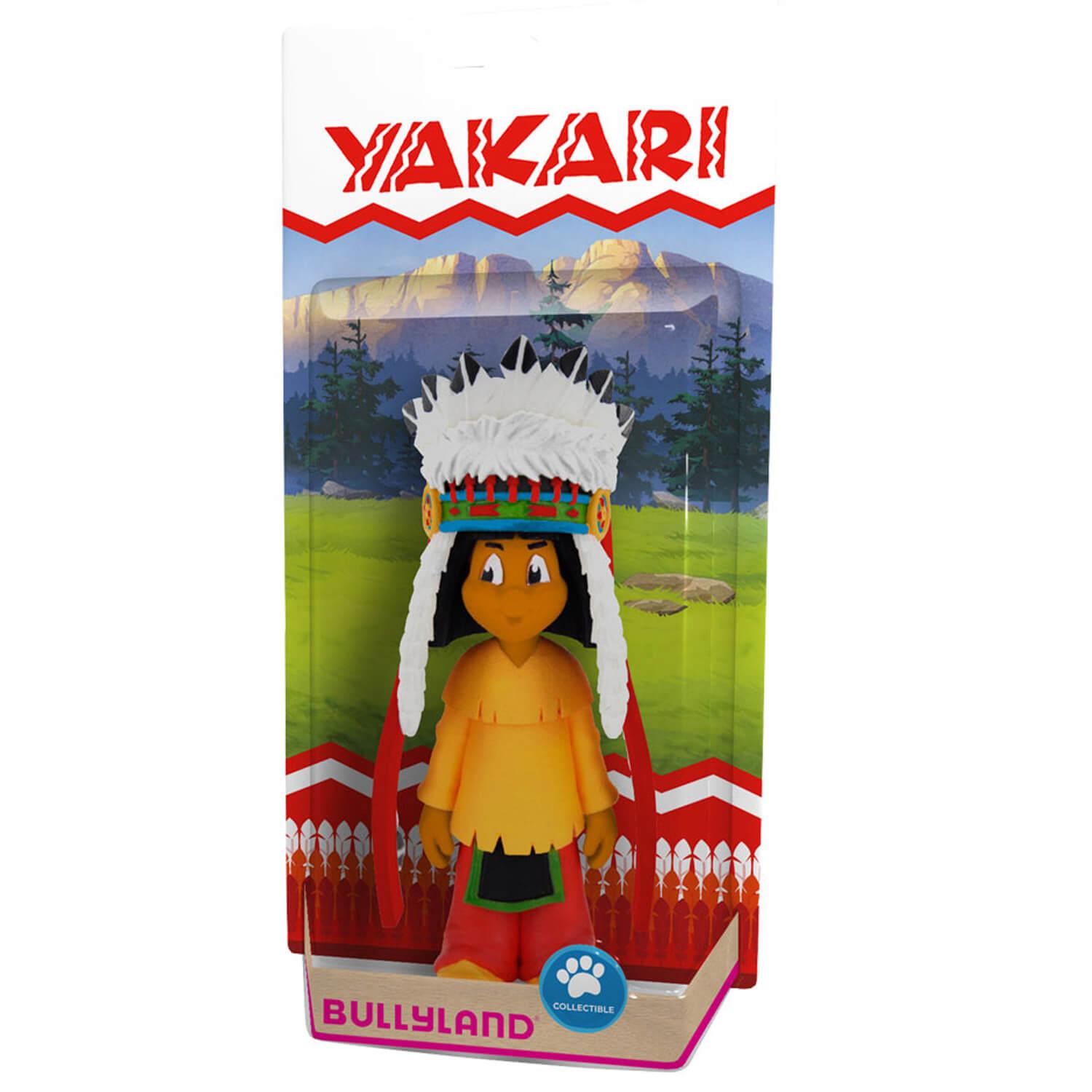figurine yakari avec sa coiffe indienne