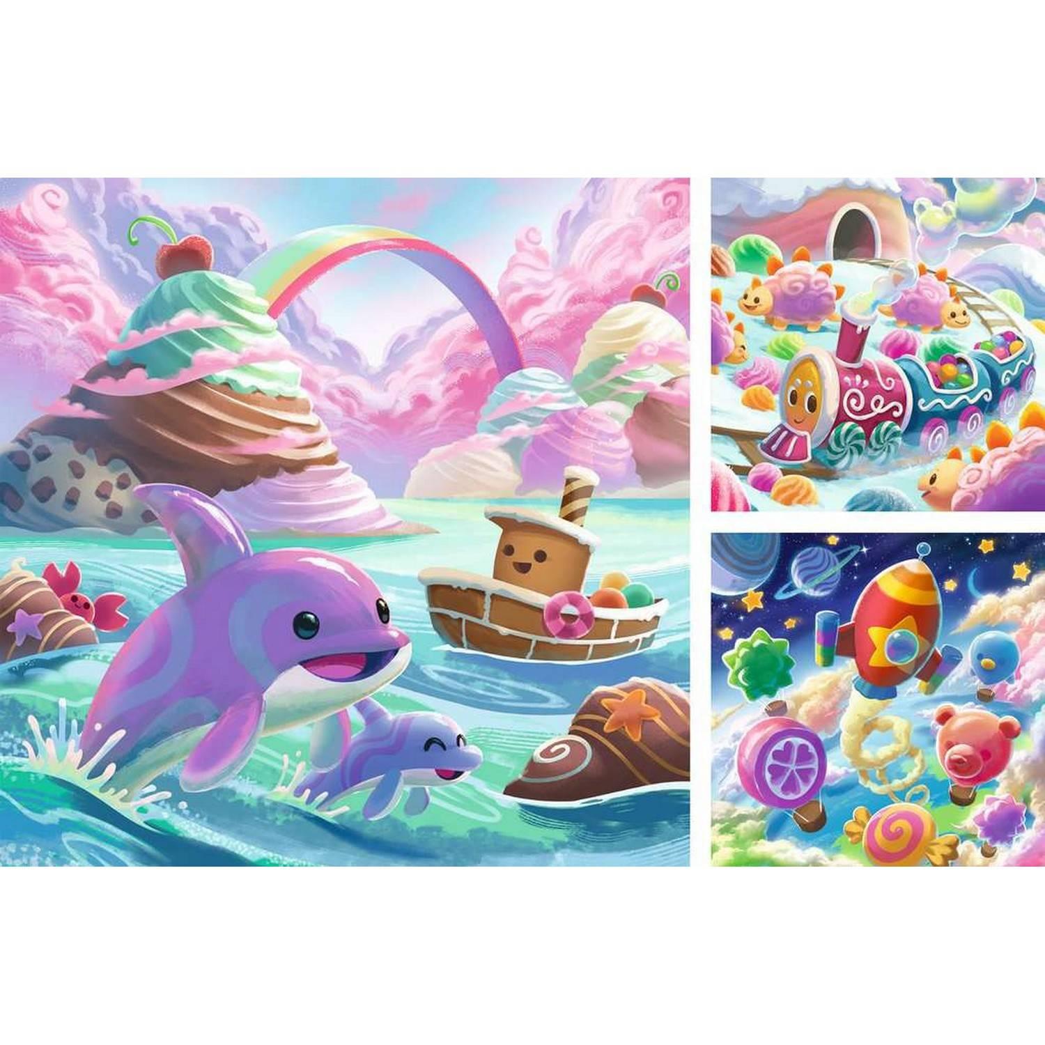 Puzzles 3x49 pièces : Un monde de sucreries Ravensburger France