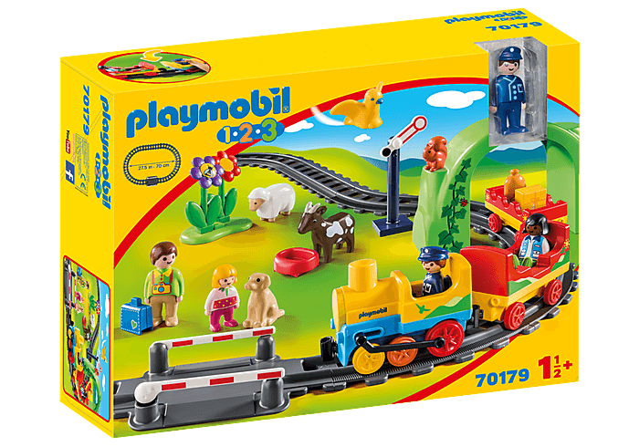 Playmobil 70179 1.2.3 : Train avec passagers et circuit