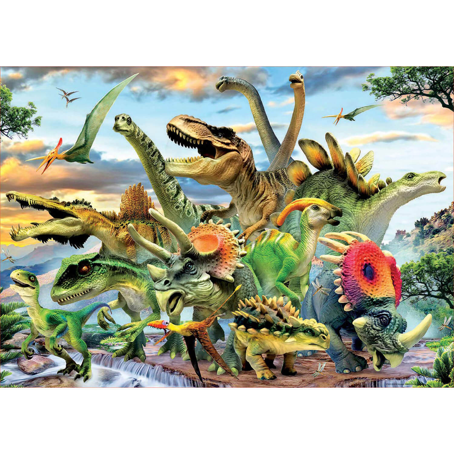 Puzzle 500 pièces : Dinosaures - Educa - Rue des Puzzles