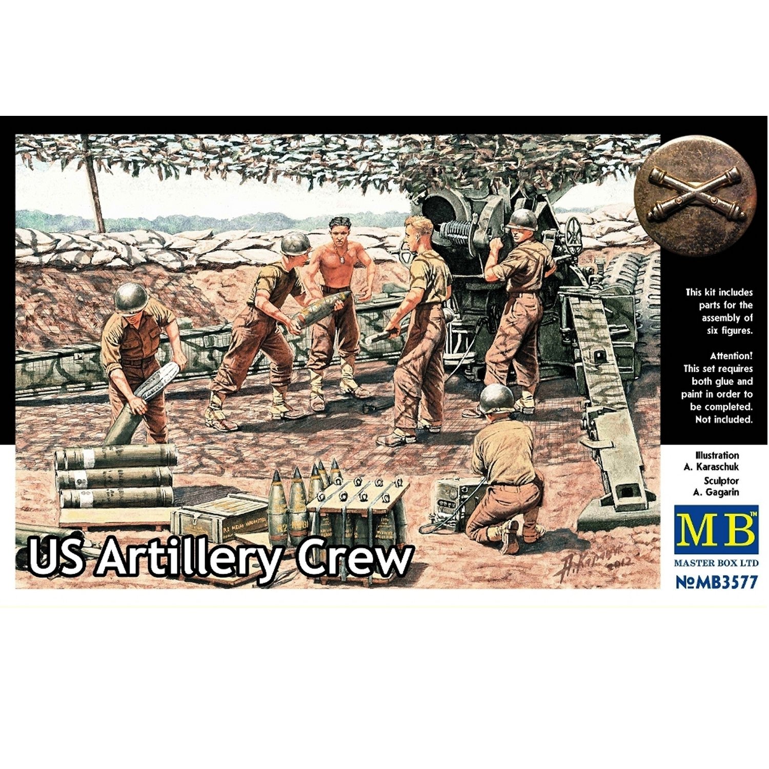 figurines 2ã¨me guerre mondiale : set artilleurs us army 1944-1945